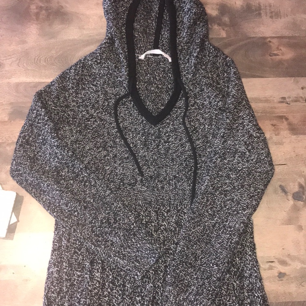 Black and white sweater dress